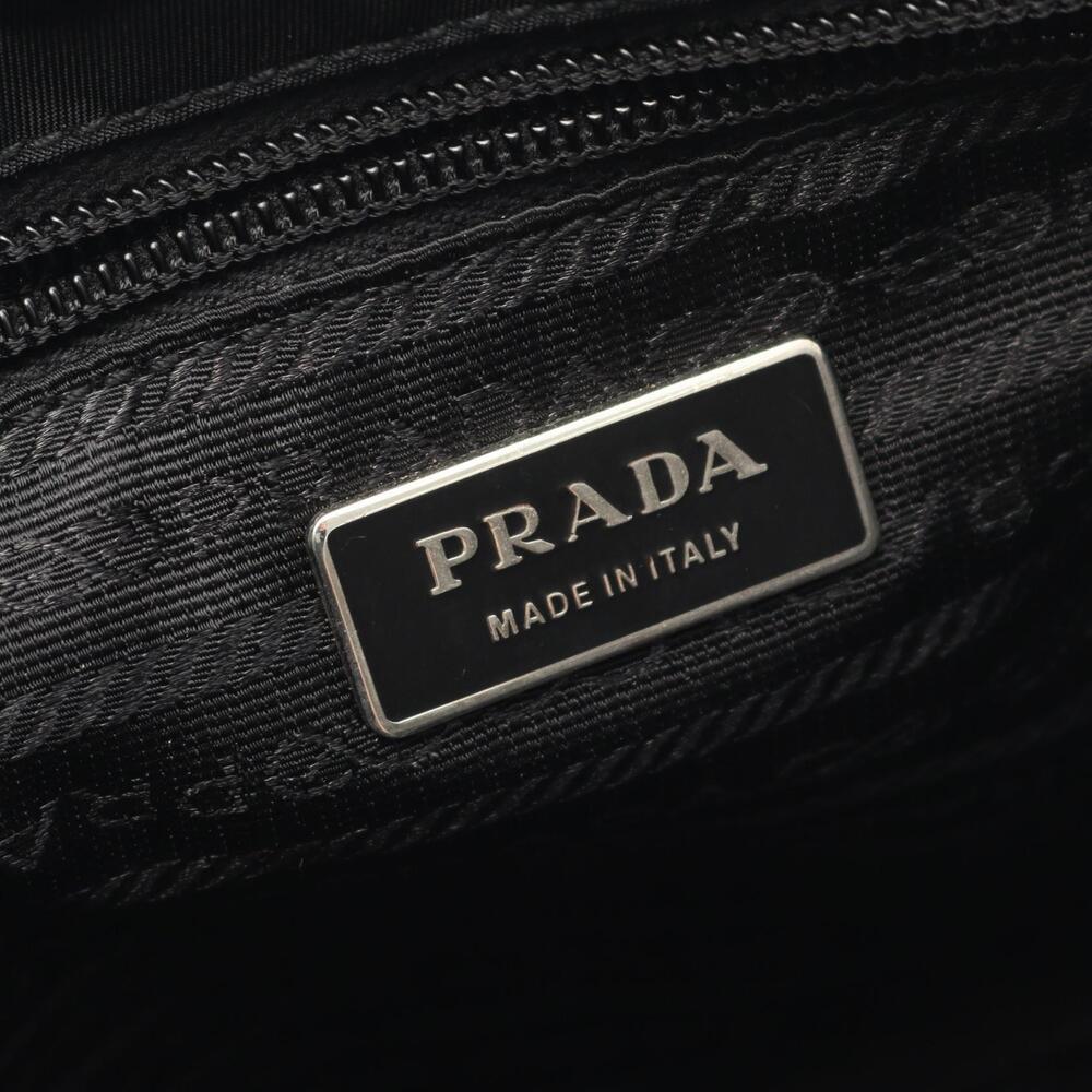 Prada Nylon Bag Shoulder Black Saffiano Leather - Picture 4 of 5